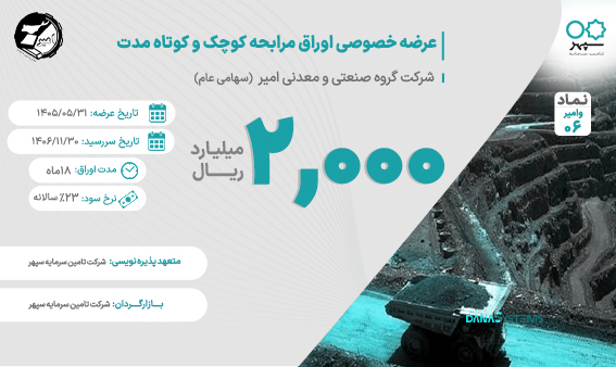 عرضه خصوصی اوراق مرابحه کوچک و کوتاه مدت شرکت گروه صنعتی و معدنی امیر