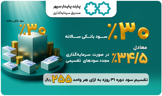 واریز سود تقسیمی مهرماه صندوق سرمایه‌گذاری پارند پایدار سپهر